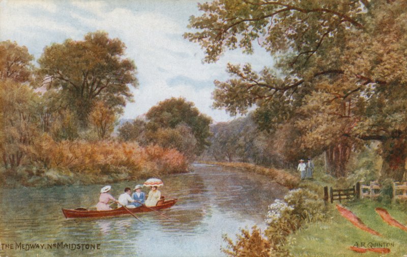 Medway lähellä Maidstonea tekijältä Alfred Robert Quinton