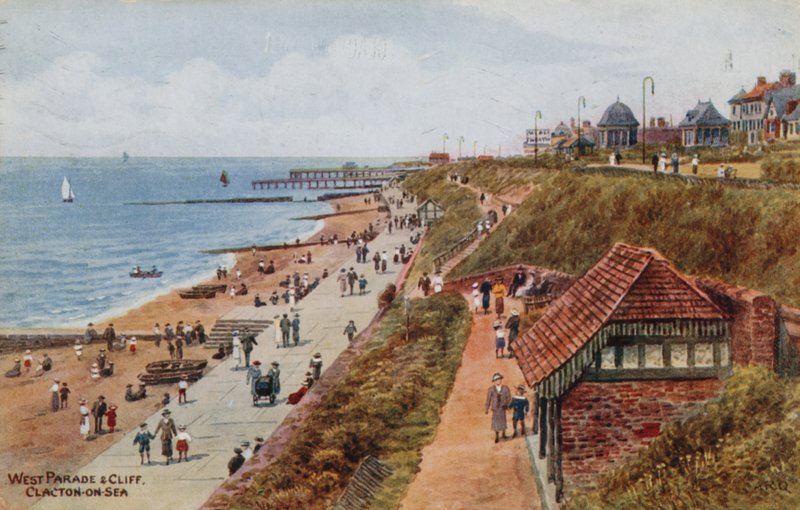 West Parade ja Cliff, Clacton-on-Sea tekijältä Alfred Robert Quinton