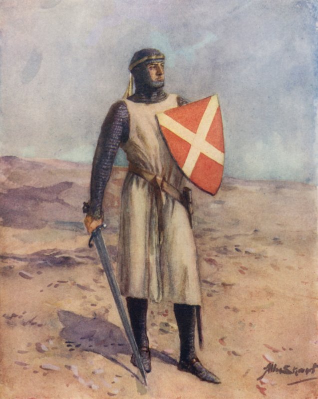 Pyhän Johanneksen ritari (väri litho) tekijältä Allan (after) Stewart