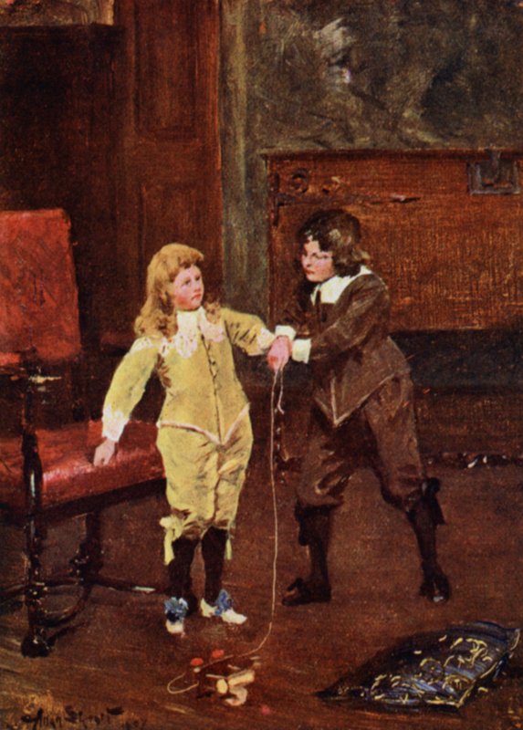 Oliver ja Charles (väri litho) tekijältä Allan (after) Stewart