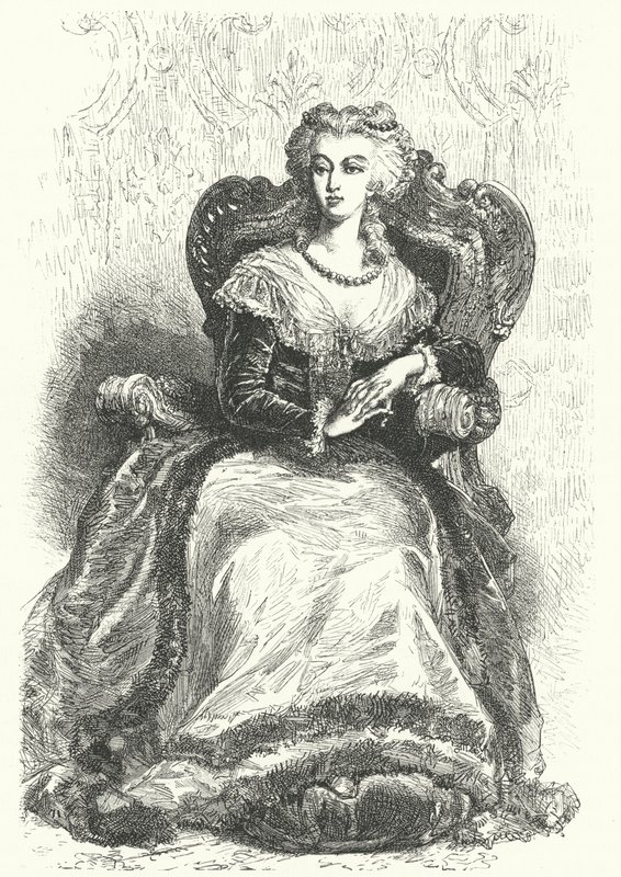 Marie Antoinette, Ranskan Louis XVI:n kuningatar puoliso tekijältä Alphonse Marie de after Neuville
