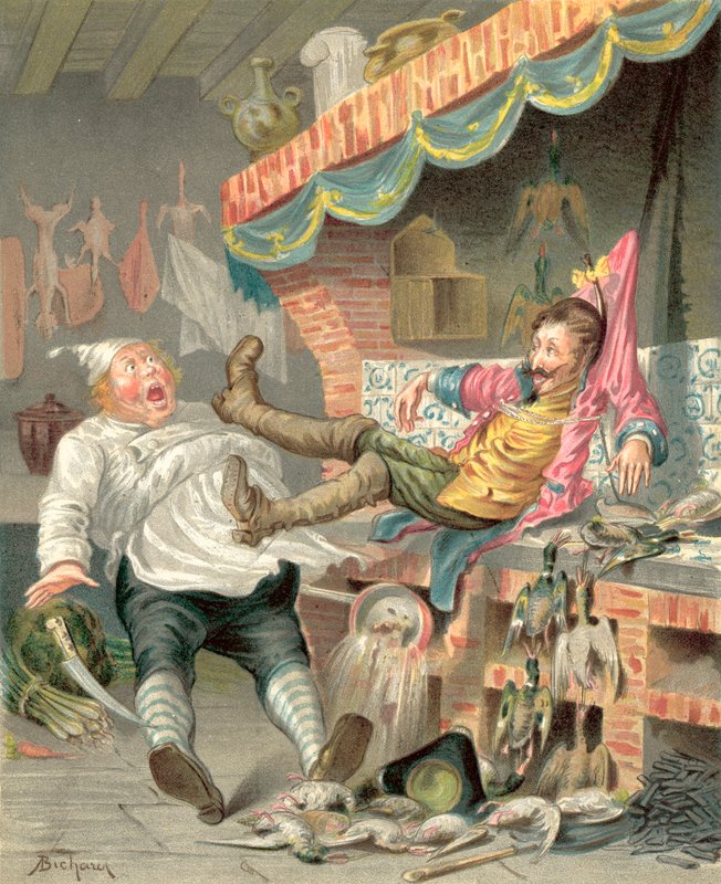 Paroni Münchausenin seikkailut (chromolitho) tekijältä Alphonse Adolphe Bichard