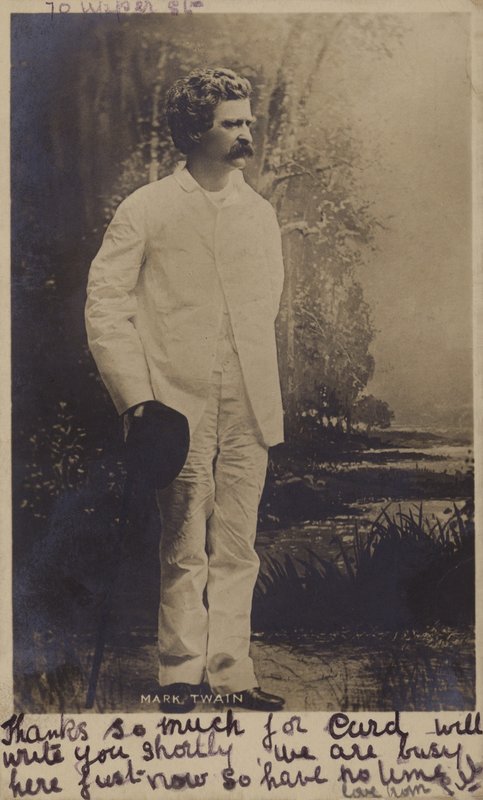 Mark Twain (1835-1910), yhdysvaltalainen kirjailija tekijältä American Photographer
