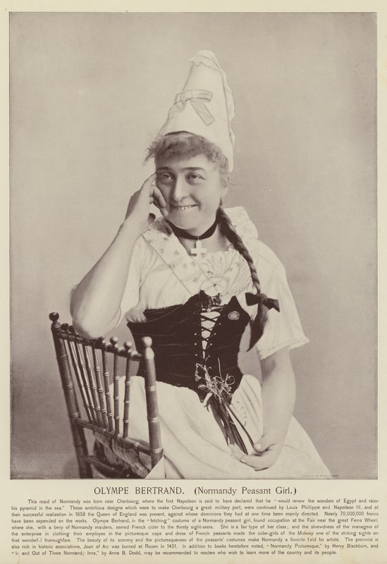 Olympe Bertrand, Normandian talonpoikatyttö tekijältä American Photographer