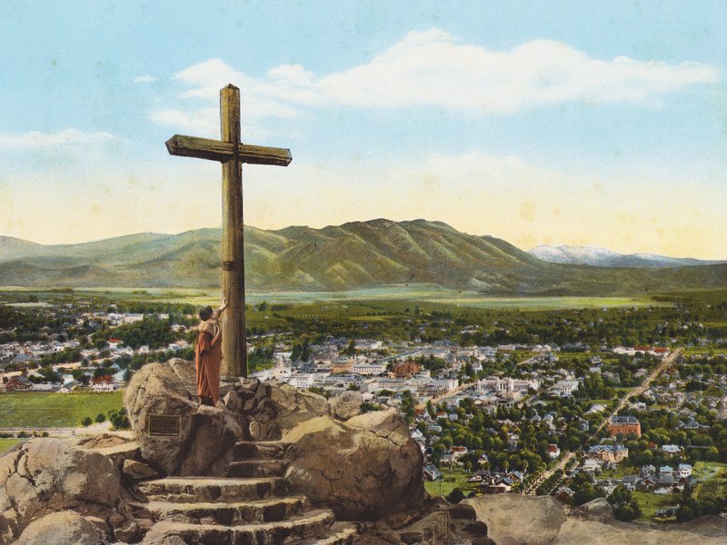 Serran risti, Mount Rubidoux, Riverside (värikuva) (värikuva) tekijältä American Photographer