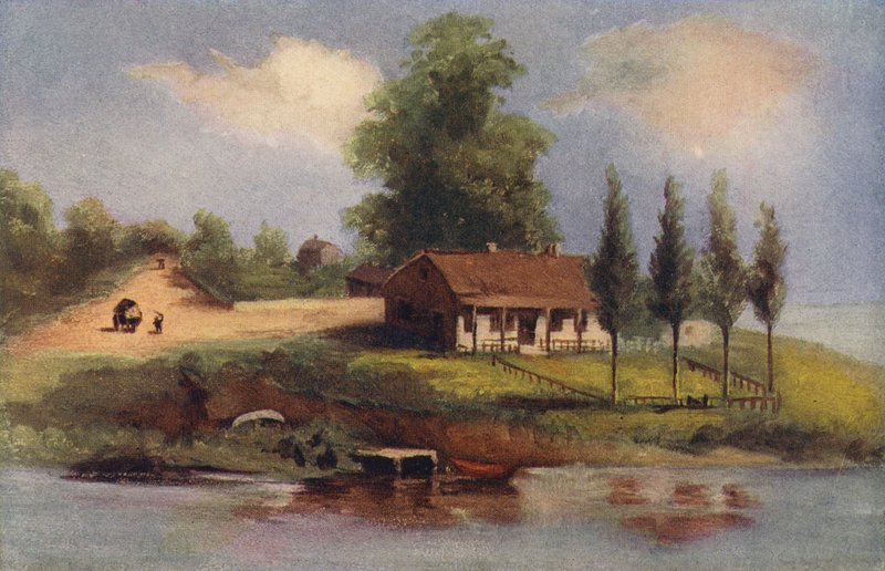 aChicago: Old Kinzie House (väri litho) tekijältä American School