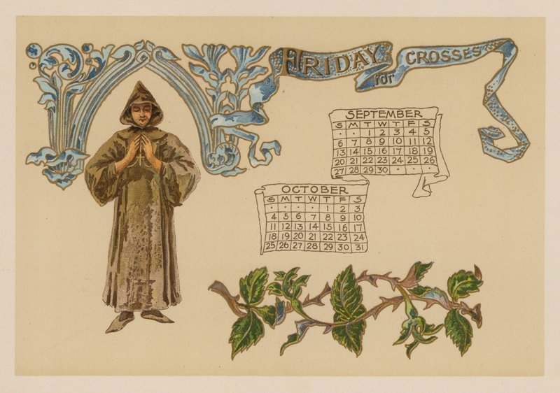 Perjantai ristejä varten (chromolitho) tekijältä American School