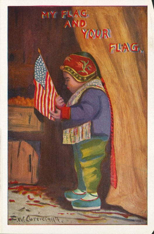 Minun lippuni ja sinun lippusi (väri litho) tekijältä American School