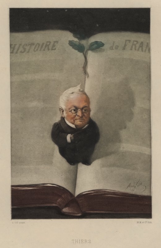 Adolphe Thiers, ranskalainen valtiomies ja historioitsija tekijältä Andre Gill
