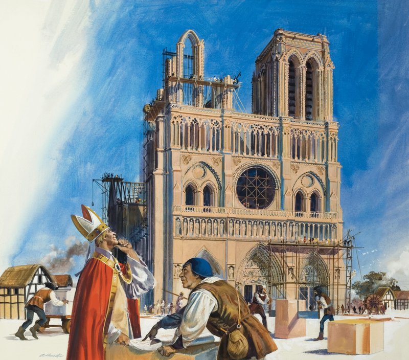 Notre Dame (guassi paperille) tekijältä Andrew Howat