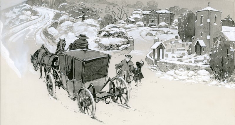 1700-luvun koti lumessa tekijältä Angus McBride