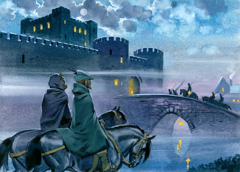 Robin Hood Nottinghamin linnan ulkopuolella tekijältä Angus McBride