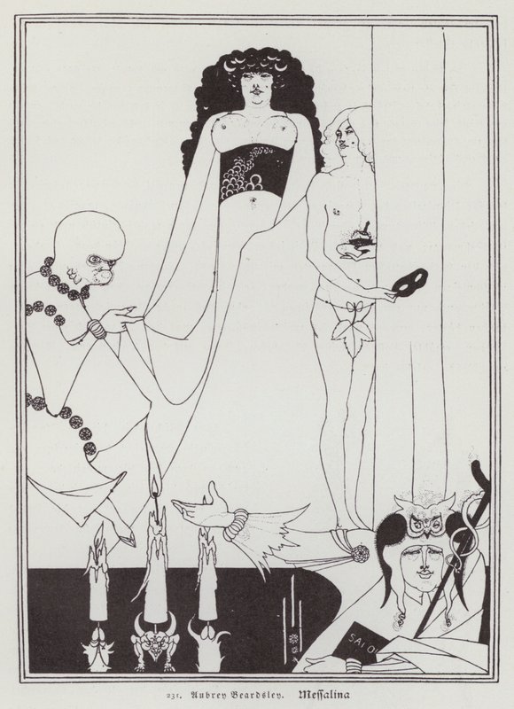 Messalina (jäsenet) tekijältä Aubrey (after) Beardsley