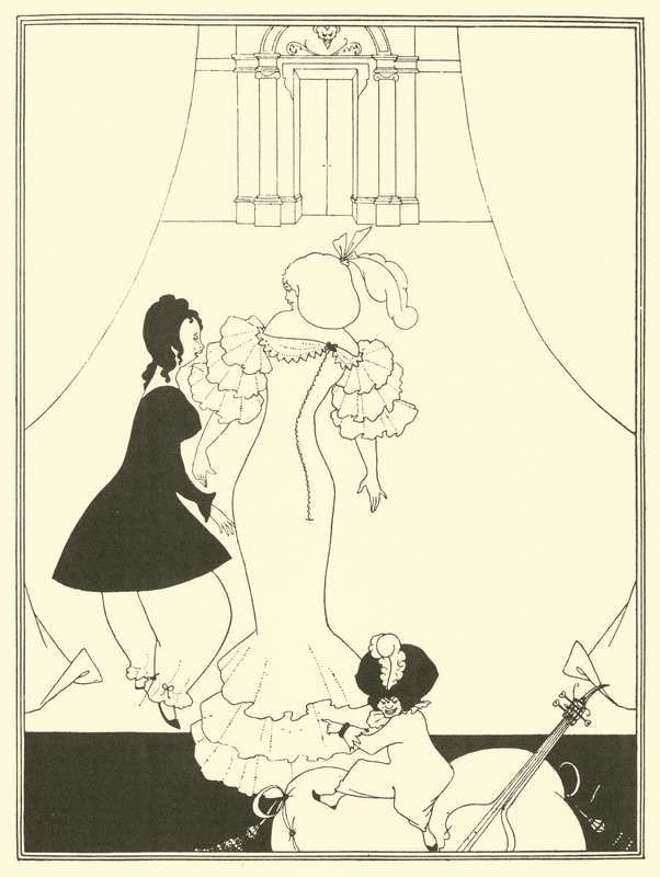 Marionettien komediabaletti tekijältä Aubrey Beardsley