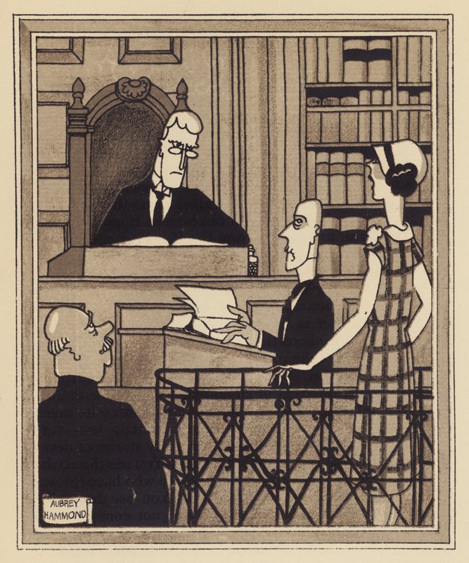 Poliisituomioistuin (litho) tekijältä Aubrey Hammond