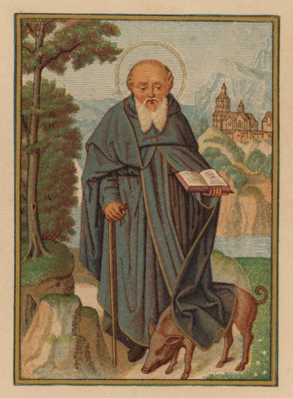S Antonius (chromolitho) tekijältä Austrian School