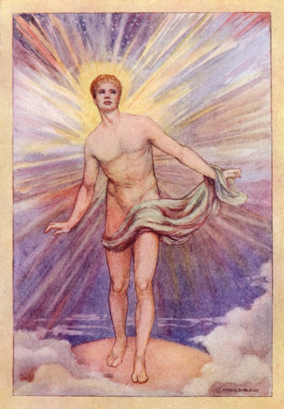 John Keats: Hyperion (väri litho) tekijältä Averil Mary Burleigh