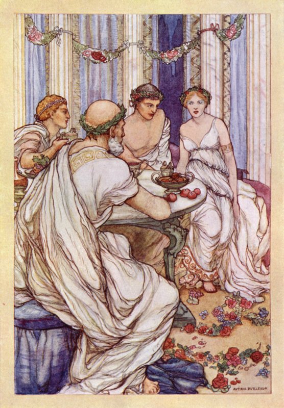 John Keats: Lamia (väri litho) tekijältä Averil Mary Burleigh