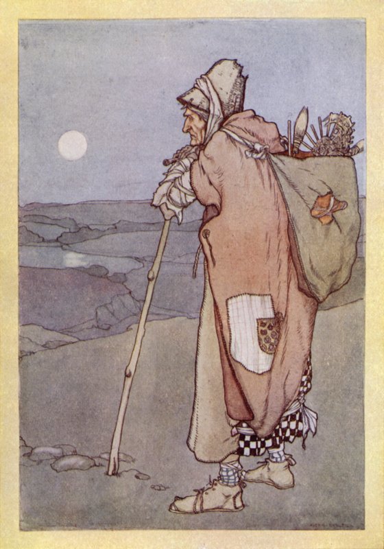 John Keats: Meg Merrilies (väri litho) tekijältä Averil Mary Burleigh