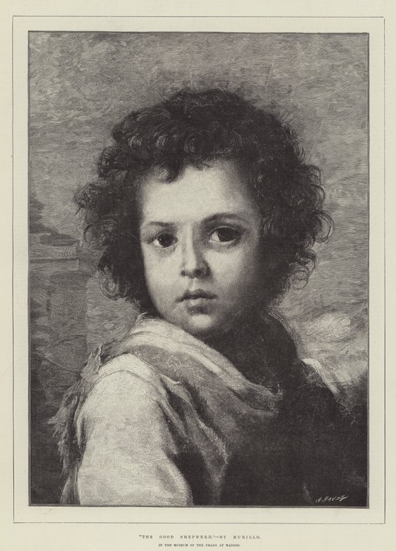 Hyvä paimen, Madridin Prado-museossa, Madridissa tekijältä Bartolomé Esteban Murillo