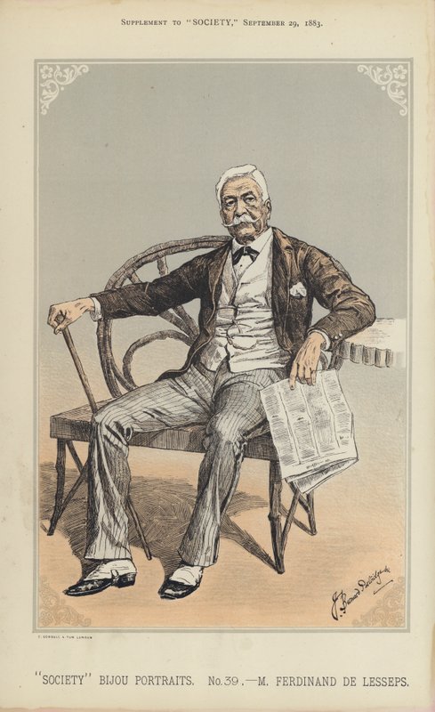 M Ferdinand de Lesseps (väri litho) tekijältä Bernard (after) Partridge