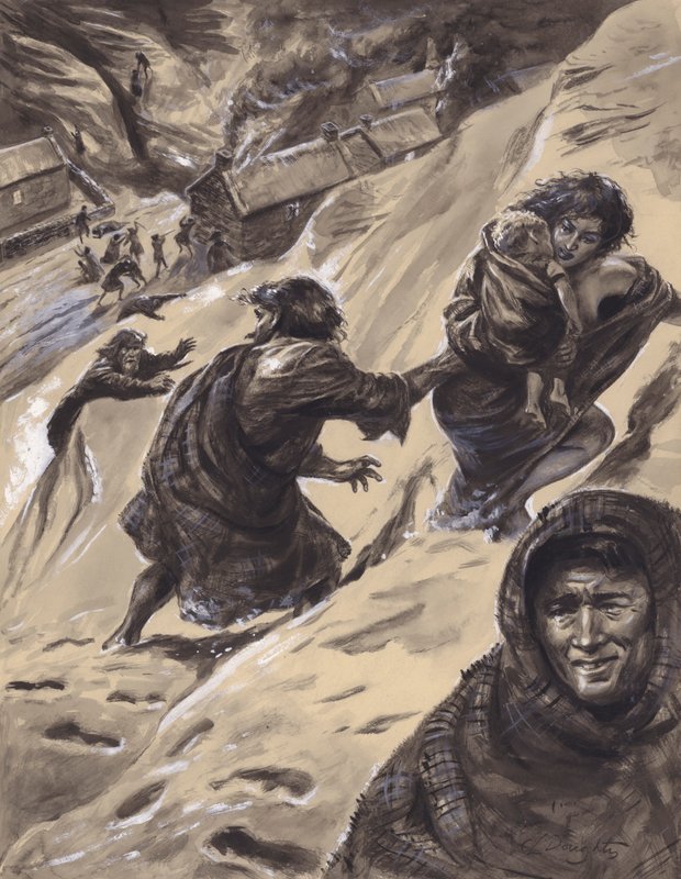 Glencoen verilöyly (guassi paperille) tekijältä C.L. Doughty