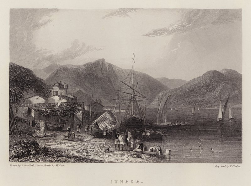 Ithaca (väri litho) tekijältä C. (after) Stanfield