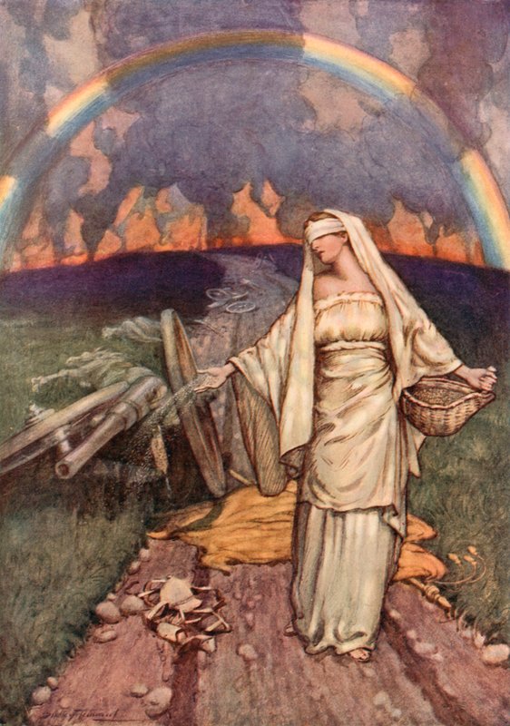 Sotasonetit (värilitho) tekijältä C. Dudley (after) Tennant