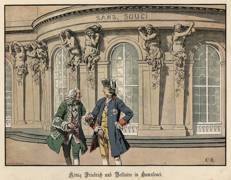 Frederick Suuri ja Voltaire Sanssoucissa tekijältä Carl Röchling
