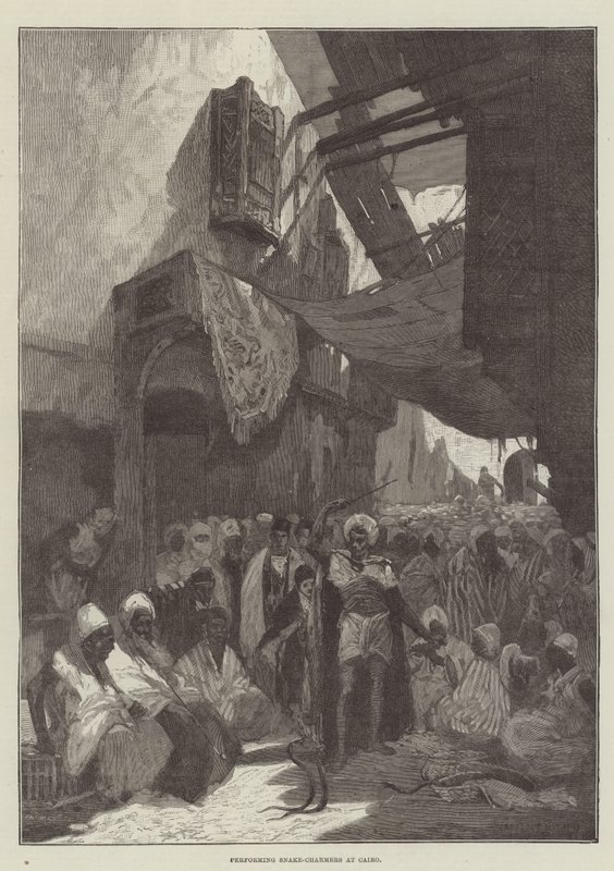 Esiintymässä Snake-Charmers Kairossa tekijältä Charles Auguste Loye