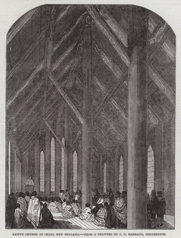 Native Church Otaissa, Uudessa-Seelannissa tekijältä Charles Decimus Barraud