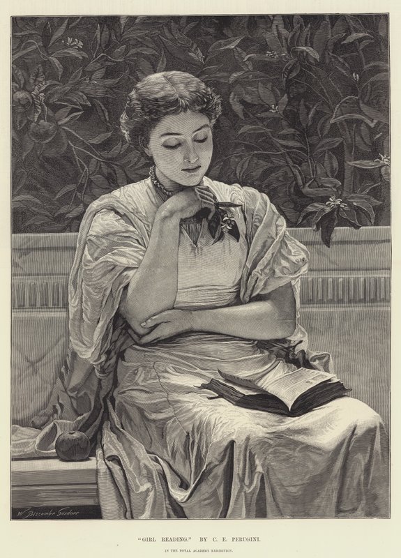 Tyttö Lukemassa tekijältä Charles Edward Perugini