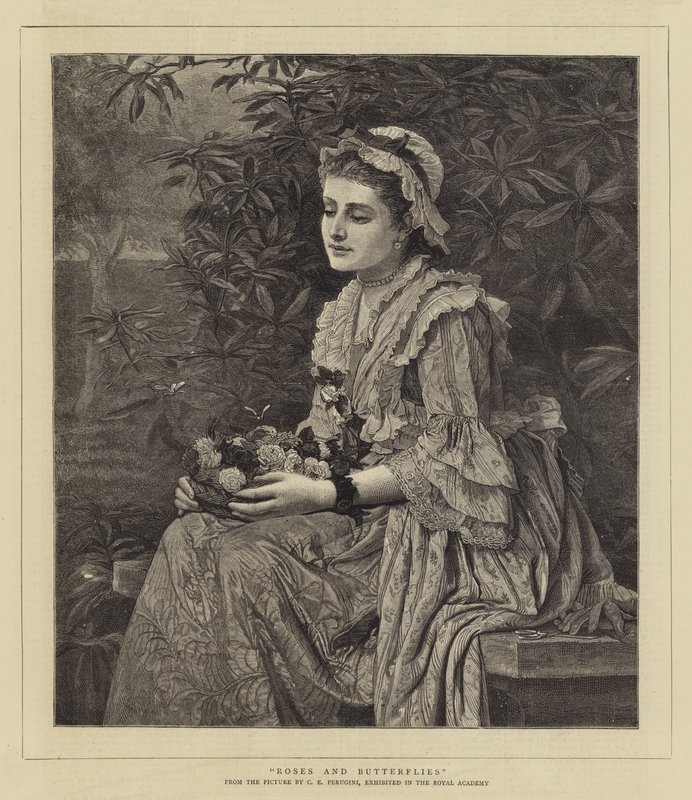 Ruusut ja perhoset tekijältä Charles Edward Perugini