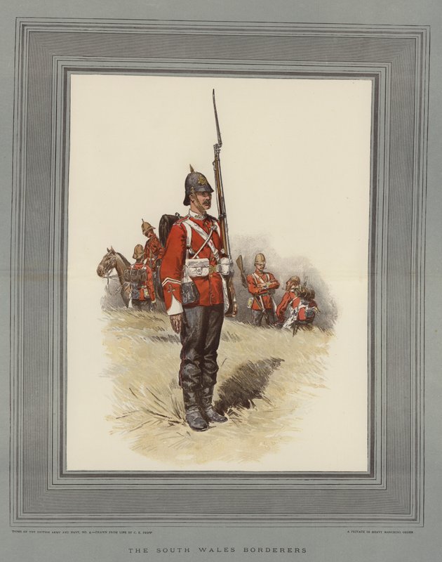 Etelä-Walesin rajat (chromolitho) tekijältä Charles Edwin Fripp