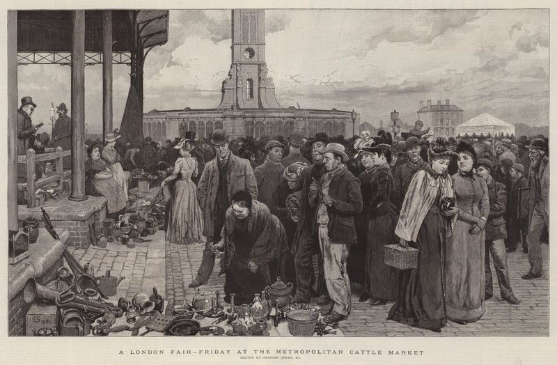 Lontoon messut, perjantai Metropolitan Cattle Marketilla tekijältä Charles Green