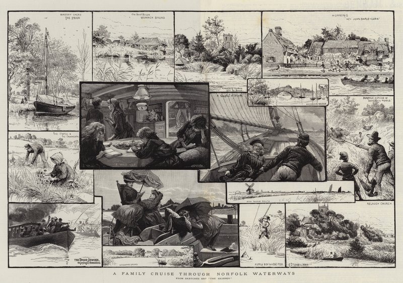 Perheristeily Norfolk Waterwaysin läpi tekijältä Charles J. Staniland