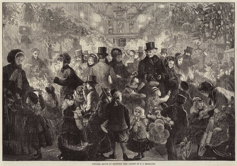 Lowther Arcade joulun aikaan tekijältä Charles J. Staniland