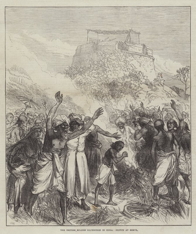 British Eclipse Expedition Intiassa, Sketch Bekulissa tekijältä Sir John Charles Robinson