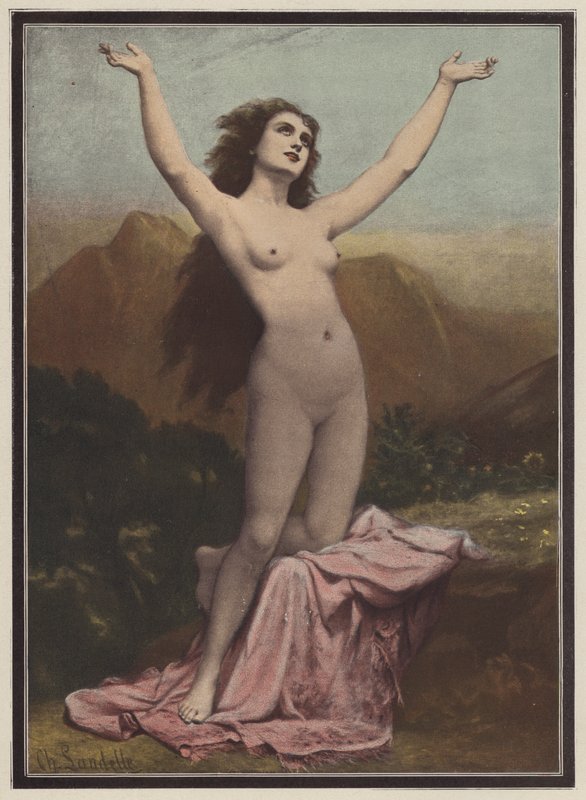 Desire (väri litho) tekijältä Charles (after) Landelle