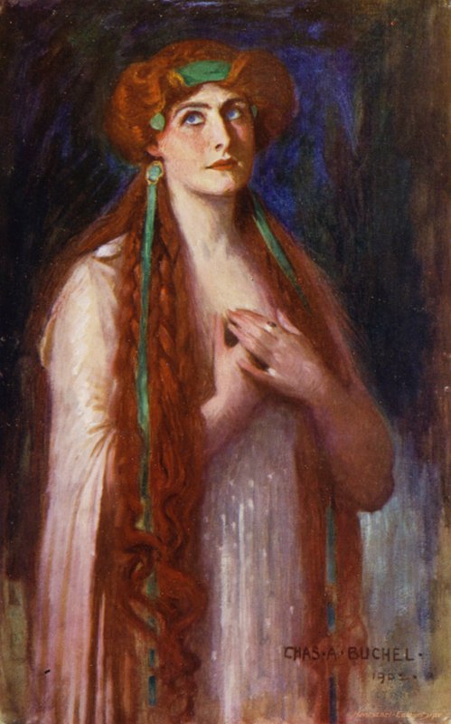 Calypso, neiti Nancy Price (väri litho) tekijältä Charles A. Buchel