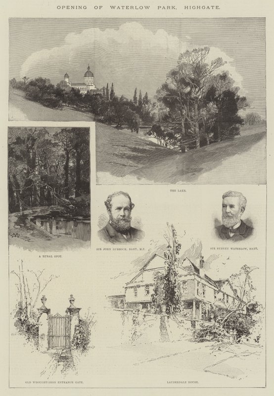 Waterlow Parkin avaaminen, Highgate tekijältä Charles Auguste Loye