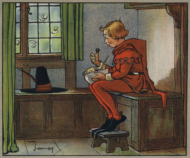 Little Jack Horner (väri litho) tekijältä Charles Crombie