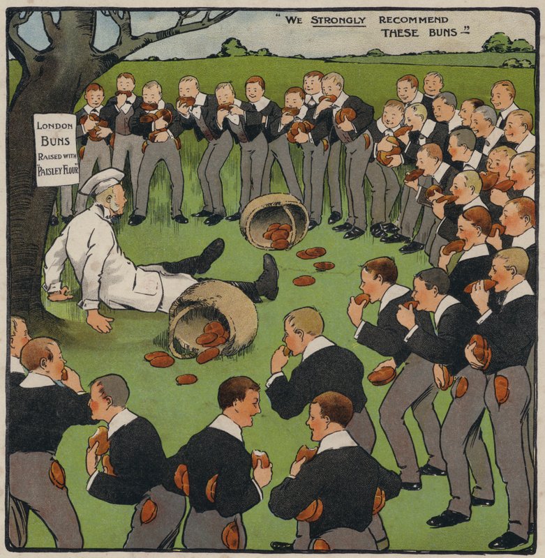 Lontoon pullat (väri litho) tekijältä Charles Crombie
