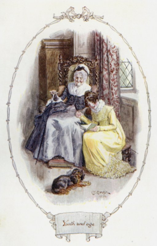 Nuoruus ja ikä (väri litho) tekijältä Charles Edmund Brock