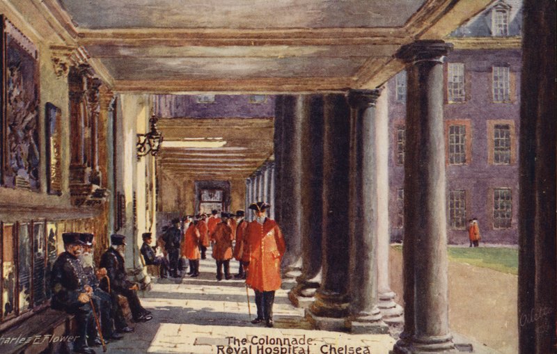 Colonnade, Chelsean kuninkaallinen sairaala tekijältä Charles Edwin Flower