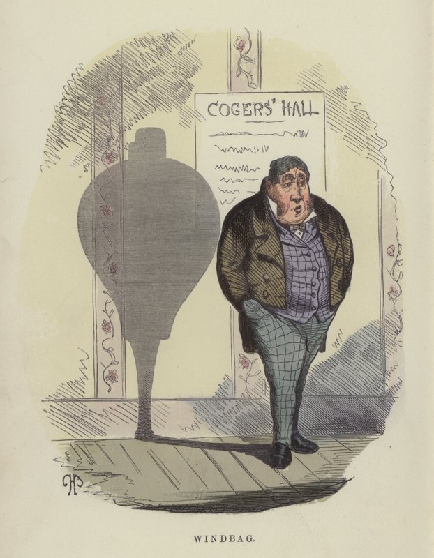 Tuulipussi (värillinen kaiverrus) tekijältä Charles Henry Bennett