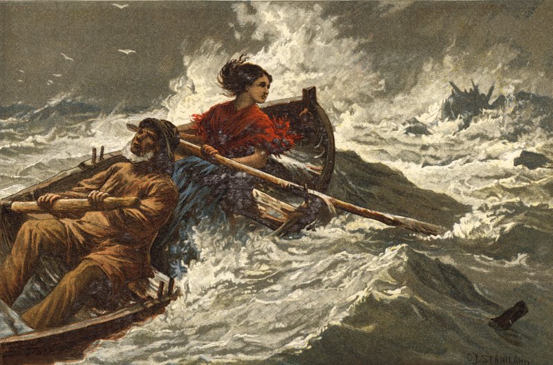 Grace Darling (chromolitho) tekijältä Charles J. Staniland