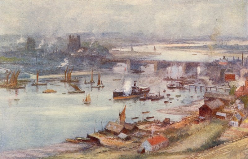 Rochester ja Medway (värilitro) tekijältä Charles William Wyllie