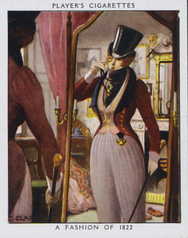 Muoti vuodelta 1822 (väri litho) tekijältä Christopher (after) Clark