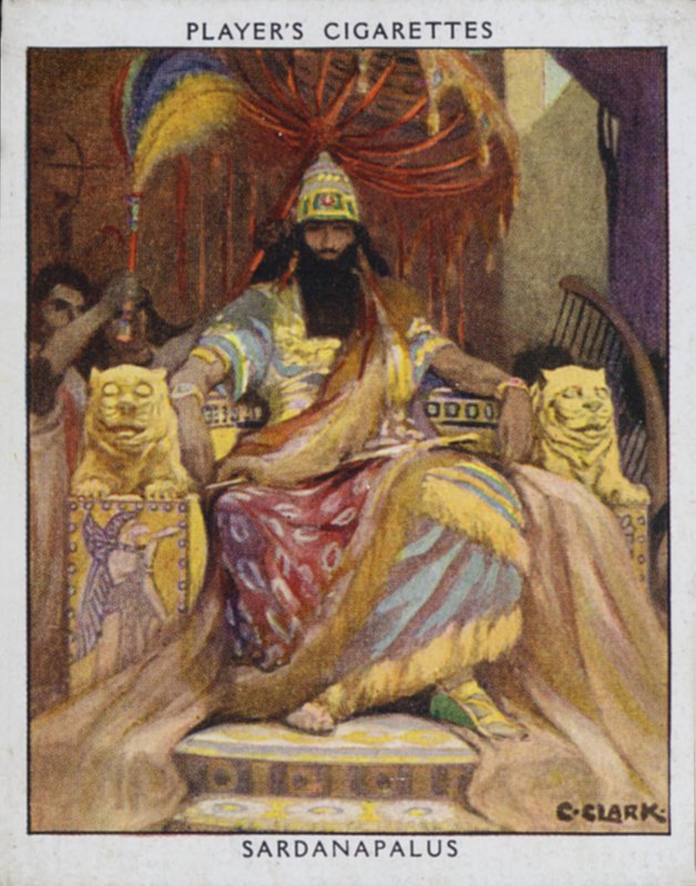 Sardanapalus (väri litho) tekijältä Christopher (after) Clark